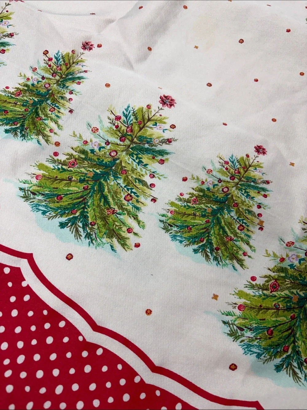 The Pioneer Woman Holiday Tree (Retired Pattern)Oblong Tablecloth Approx 58”x82”